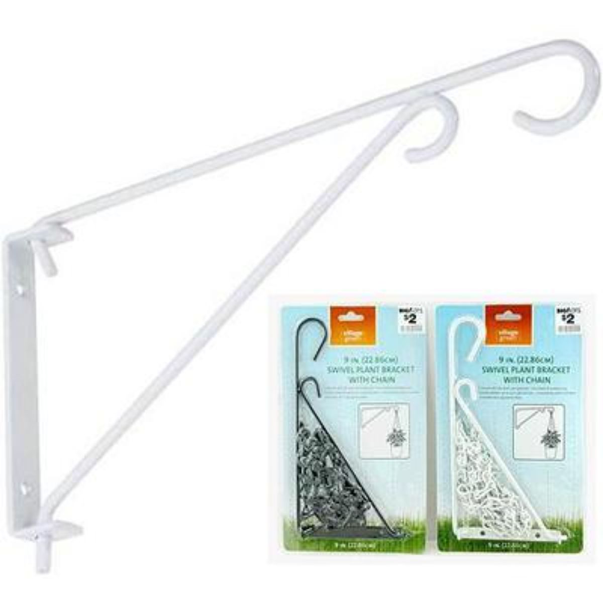 Suport agatatoare pentru ghivece cu lant, din metal, Negru 24x22x12.5 cm, 1, hectarul.ro