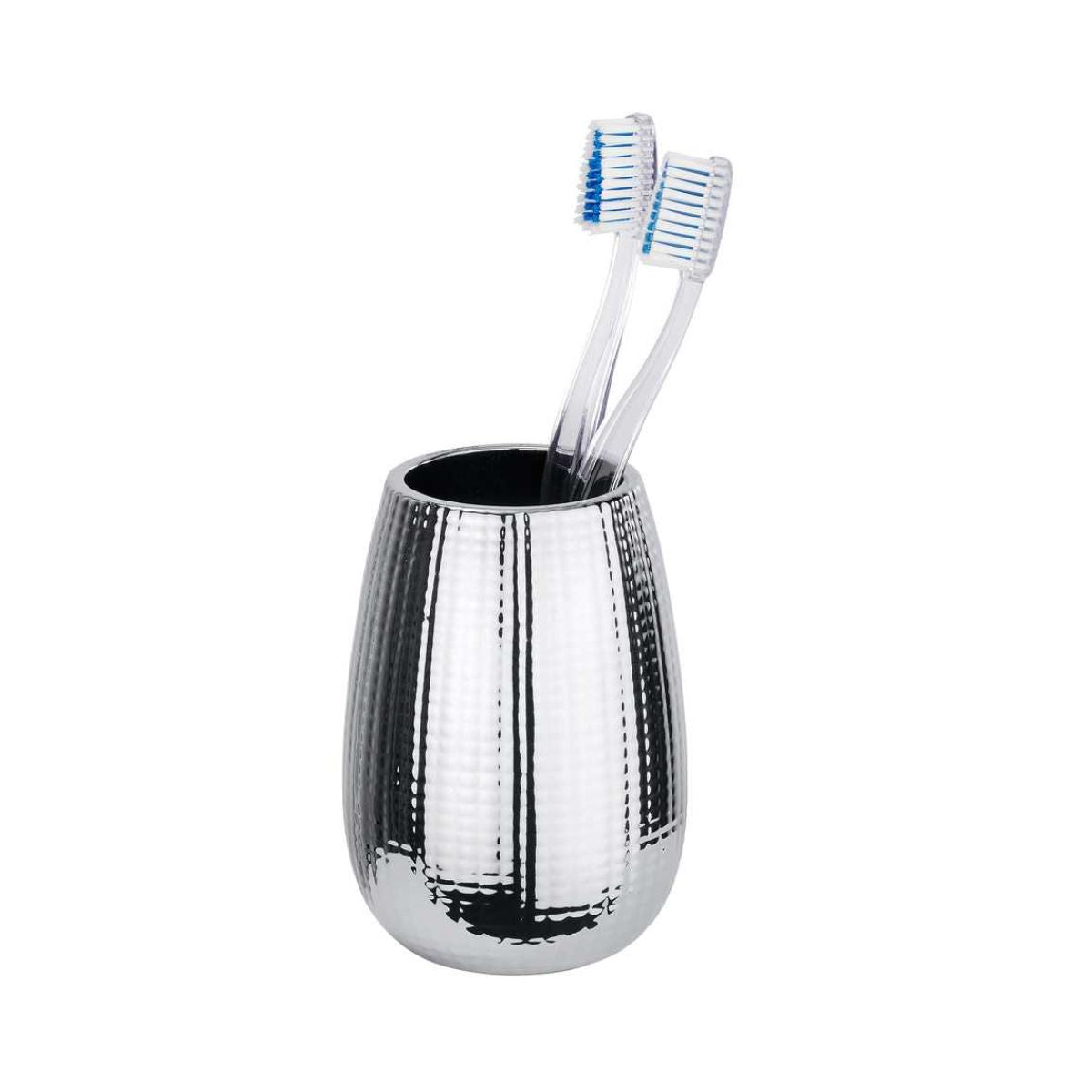 Suport ceramic argintiu pentru pentru periuta de dinti Dakar Wenko, 1, hectarul.ro