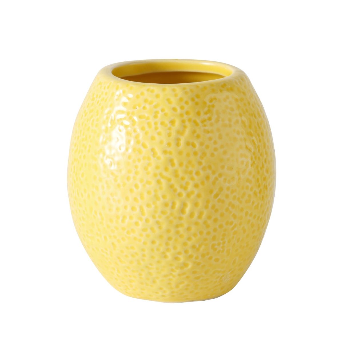 Suport ceramic galben pentru periuta de dinti Limone Boltze, 1, hectarul.ro