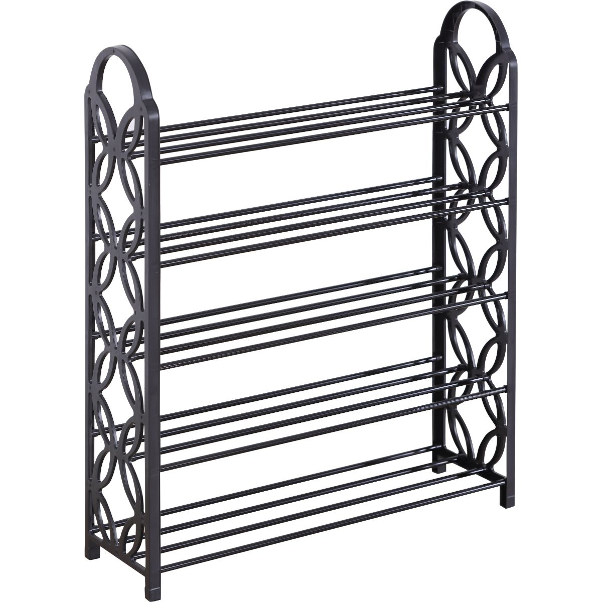 Suport cu 5 rafturi , din metal si plastic , pentru incaltaminte , 62.50 x 21 x 76 cm , Grunberg RF53, 1, hectarul.ro