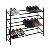 Hectarul - Suport de incaltaminte negru reglabil din otel 62-115 x 68 x 23 cm Hero Wenko