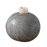 Hectarul - Suport de lumanare gri din polirasina 10 cm Yazhi