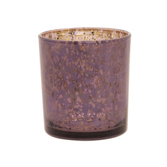 Suport de lumanare violet din sticla Butterflies Ø7 x 8 cm Cosy&Trendy