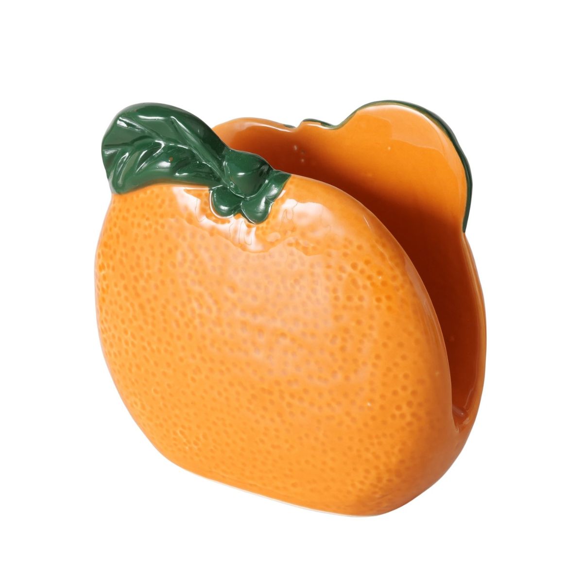 Suport de servetele portocaliu ceramic Orange Boltze, 1, hectarul.ro