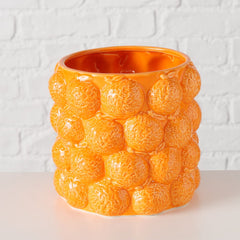 Suport decorativ pentru ghiveci, din ceramica, Ø17 cm portocaliu Orange Boltze