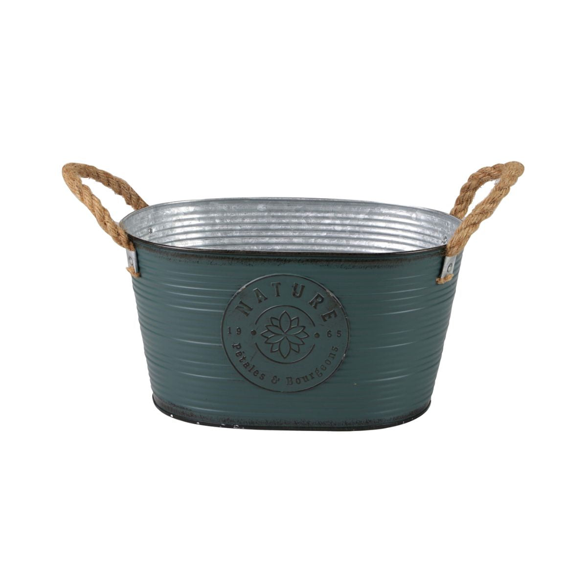 Suport decorativ pentru ghiveci, verde inchis, din metal, 29x18x15 cm Sunnydays, 1, hectarul.ro