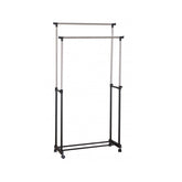 Hectarul - Suport pentru haine, dublu, din metal, mobil , 86 x 39 x 95-165 cm, Grunberg GR3653