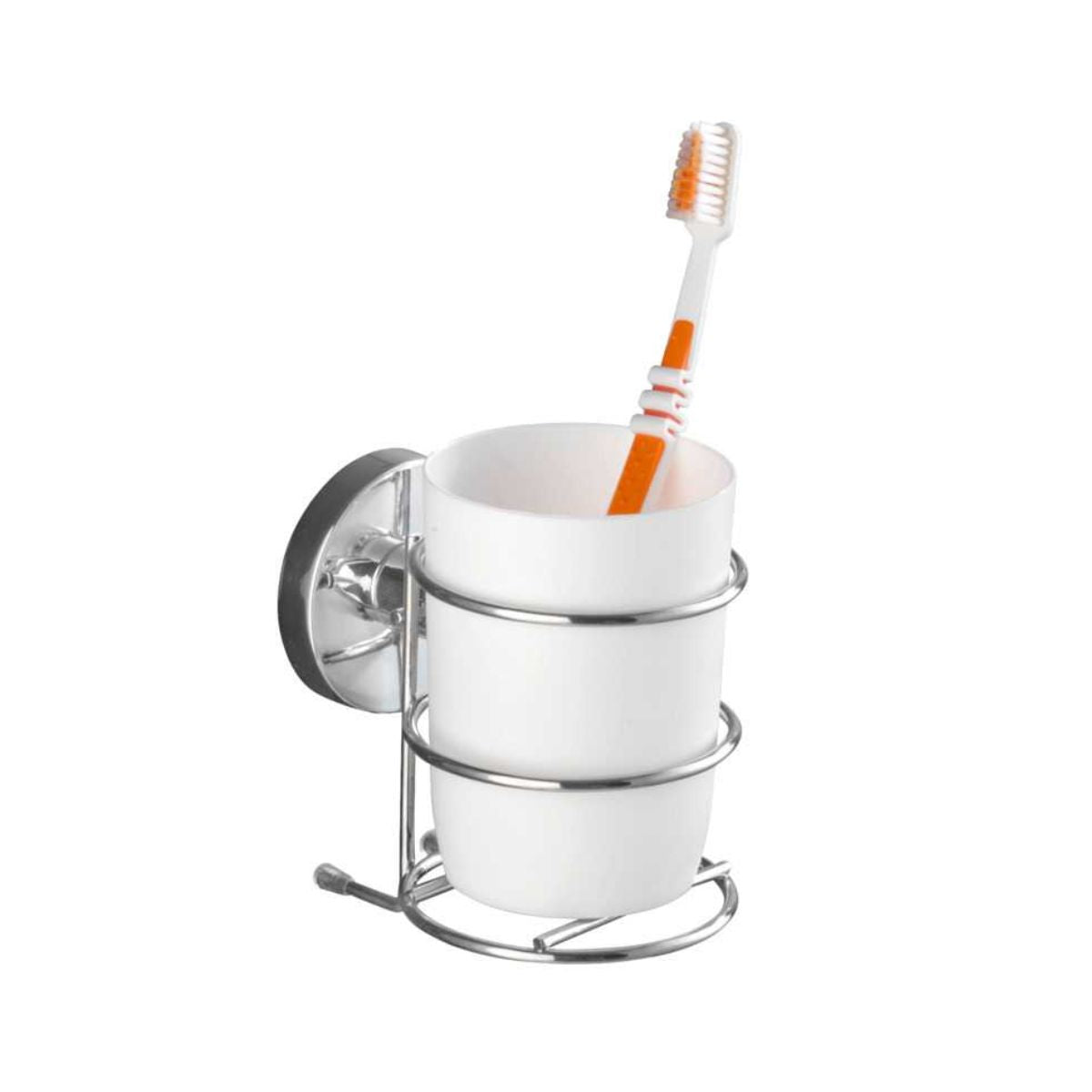 Suport pentru periuta de dinti, din plastic si otel cromat, Milazzo Wenko, 1, hectarul.ro