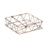 Hectarul - Suport pentru servetele metalic de culoare aramie 19x19x6 cm
