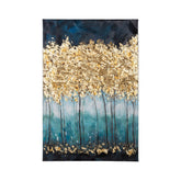 Hectarul - Tablou albastru 60x92 cm din canva si lemn Golden forest Gilde