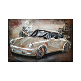 Hectarul - Tablou de metal 3D, model masina sport 60x40x3 cm