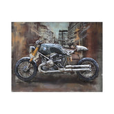 Hectarul - Tablou de metal 3D, model cu motocicleta 60x80x6 cm
