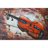 Hectarul - Tablou de metal 3D, model Vioara, 60x40 cm