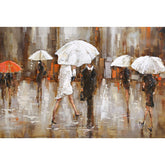 Hectarul - Tablou de metal 3D, motiv ploios, 150x60x7 cm