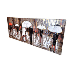 Tablou de metal 3D, motiv ploios, 150x60x7 cm