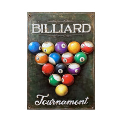 Tablou metal 3D metal Biliard 60 x 75 x 3