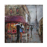 Hectarul - Tablou metal 3D Paris in ploaie 60 x 60 x 4 cm