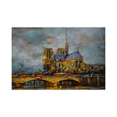 Hectarul - Tablou metal 3D model Notre Dame 120 x 80 x 3 cm