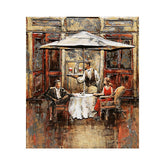 Hectarul - Tablou metal 3D model terasa restaurant 60 x 70 x 3 cm