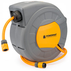 Tambur cu furtun de gradina 20m 1/2" + accesorii, Powermat PM-ABNW-20T