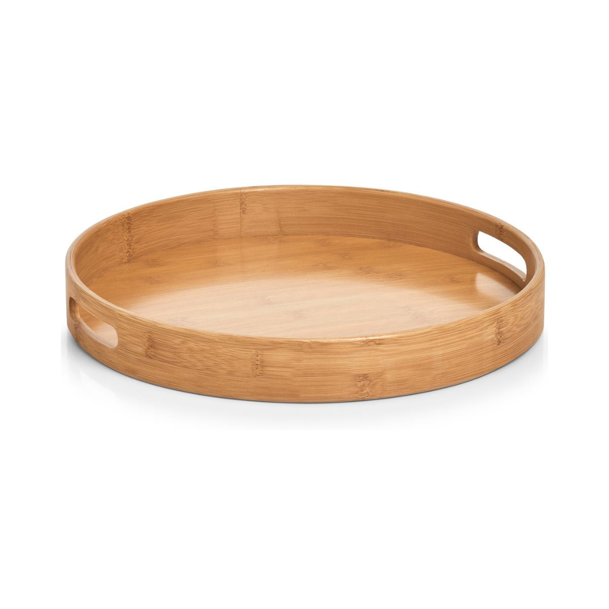 Tava de servire, maro, din bambus, Ø38, Tray Zeller, 1, hectarul.ro