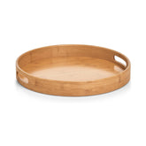 Hectarul - Tava de servire, maro, din bambus, Ø38, Tray Zeller
