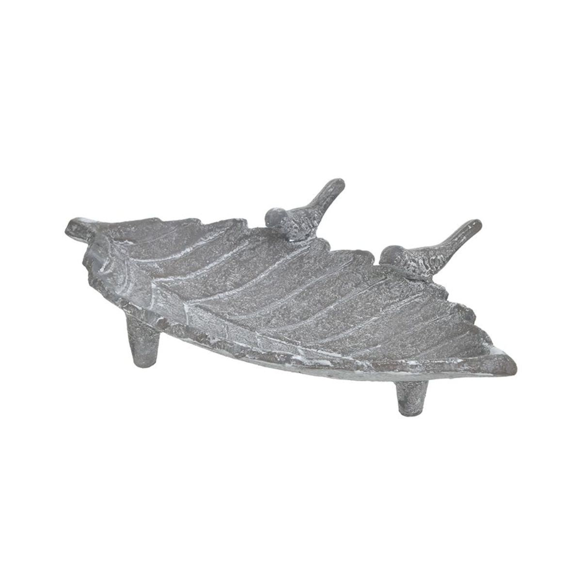 Tava metalica design frunza cu pasari 26X14X7 Inart, 1, hectarul.ro