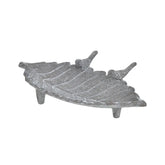 Hectarul - Tava metalica design frunza cu pasari 26X14X7 Inart