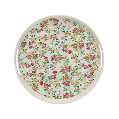 Tava rotunda 30cm, din fibre de bambus, Grunberg BM015 (flori)