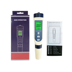 Tester de apa 5 in 1, PH, TDS, Temperatura, EC si Salinitatea, ecran LCD, precizie ridicata