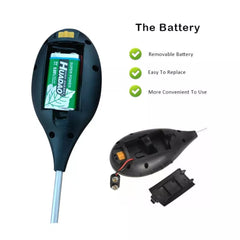 Tester pentru sol digital 4 in 1 pentru temperatura, umiditate, PH si lumina