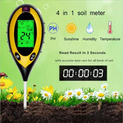 Tester pentru sol digital 4 in 1 pentru temperatura, umiditate, PH si lumina