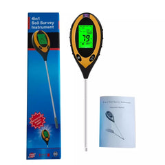Tester pentru sol digital 4 in 1 pentru temperatura, umiditate, PH si lumina