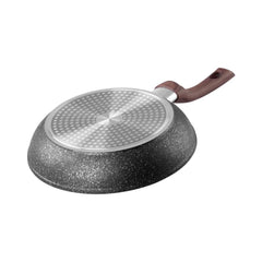 Tigaie din aluminiu cu triplu-strat antiaderent din marmura MagicHome Black Marble Line, 26 cm diametru