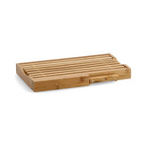 Hectarul - Tocator pentru paine si cutit, maro, din bambus, 39,5 cm, Bread Cutting Board Zeller