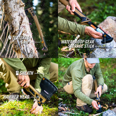 Topor Gerber pentru camping si outdoor, Bushcraft Coyote , lungime 44,4 cm, maro