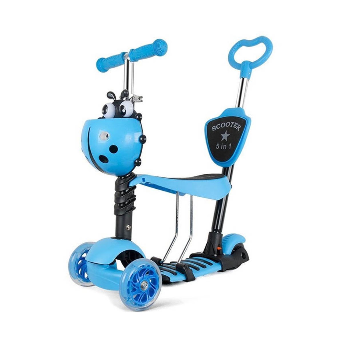 Trotineta 5 in 1 cu scaun si maner multifunctionala reglabila, PC617-A, 1, hectarul.ro