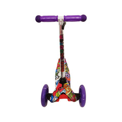 Trotineta cu 3 roti si luminite multicolore, Mov, PC 54-E