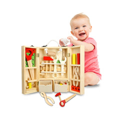 Trusa de scule din lemn Montessori cu 40 de accesorii, WD 2505