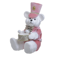 Ursulet din polistiren Roz/Alb, 21Χ19Χ32, INART