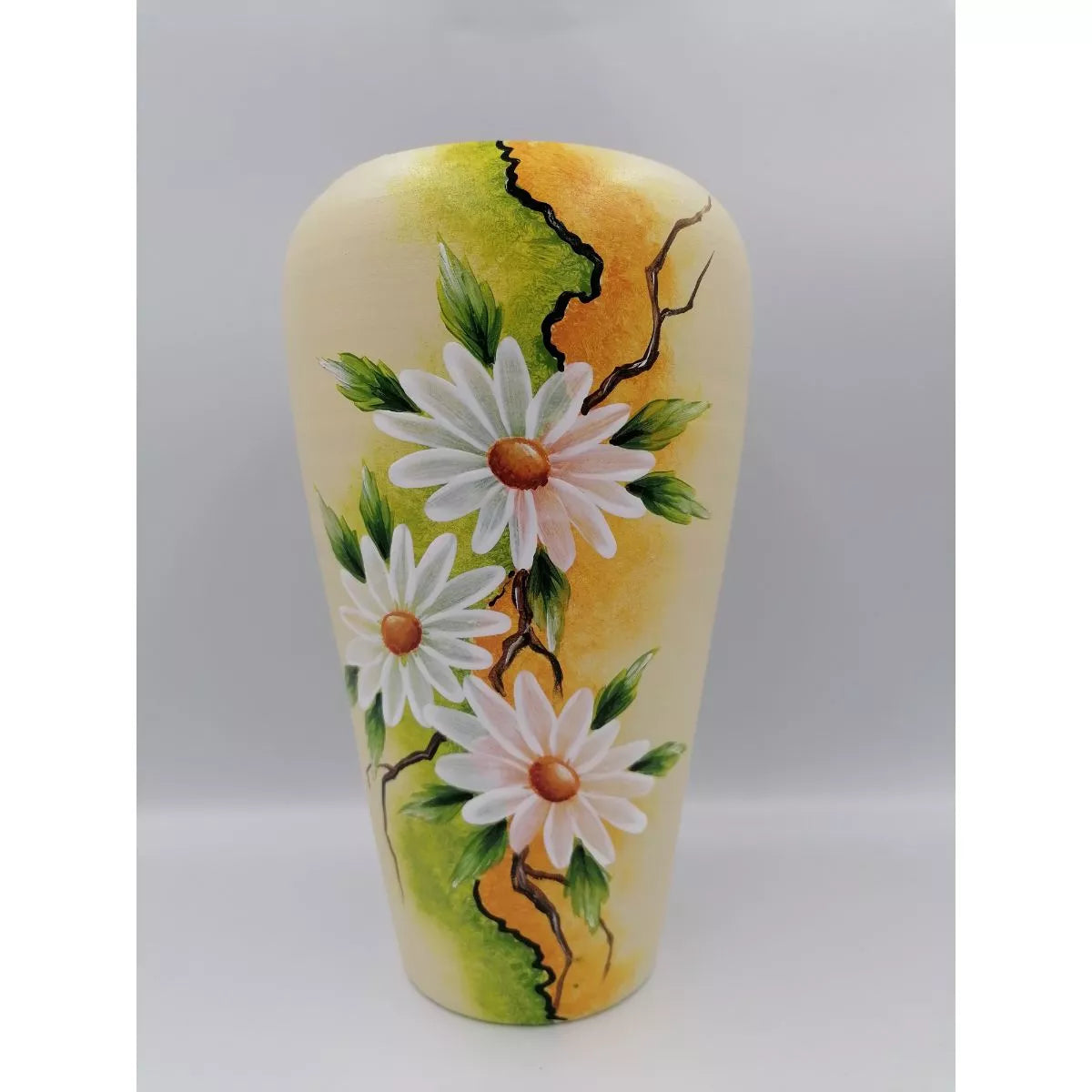 Vaza colorata din ceramica model flori 21 cm Model 3, 1, hectarul.ro