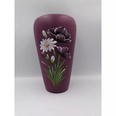 Vaza colorata din ceramica model flori 21 cm Model 9