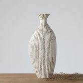 Hectarul - Vaza alba din polirasina 34.5 cm Yazhi