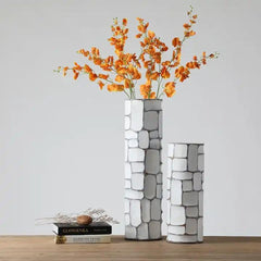 Vaza alba din polirasina 40 cm Yazhi