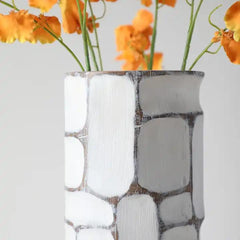 Vaza alba din polirasina 40 cm Yazhi