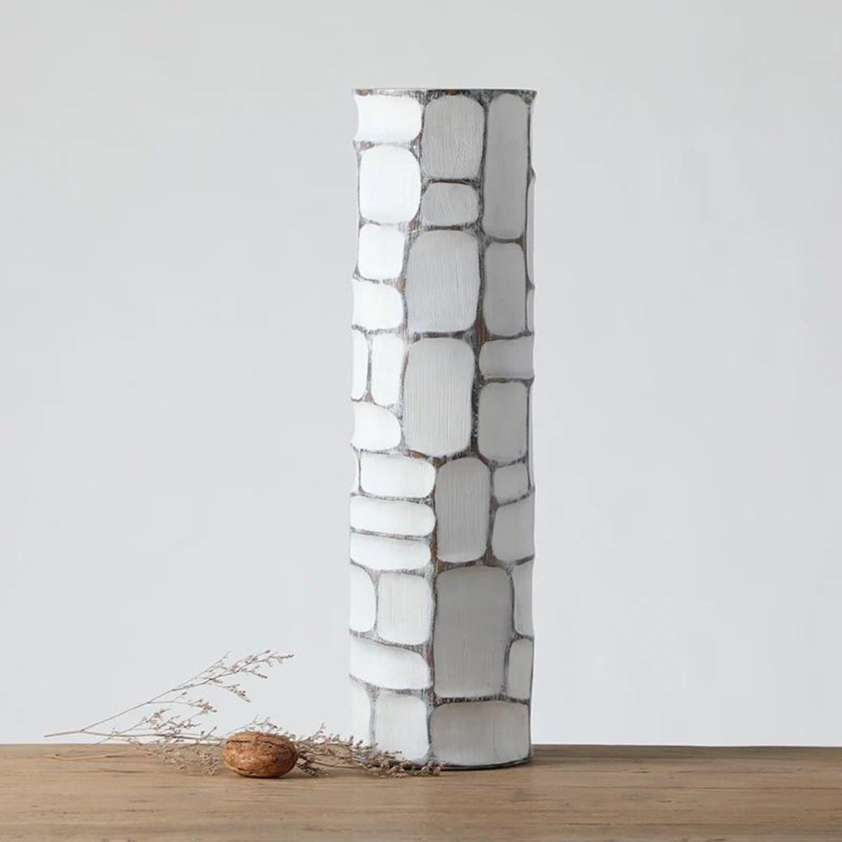 Vaza alba din polirasina 58 cm Yazhi, 1, hectarul.ro