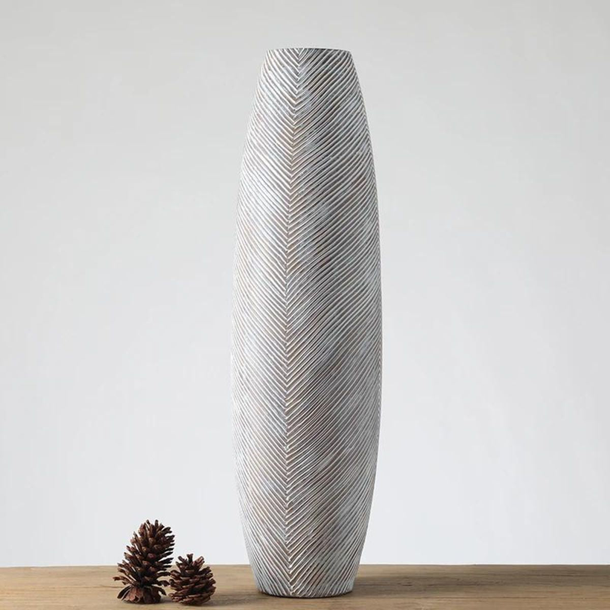 Vaza alba din polirasina 79.5 cm Yazhi, 1, hectarul.ro