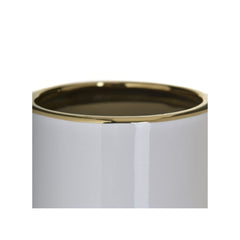 Vaza alb/auriu din ceramica Φ14Χ30 Inart