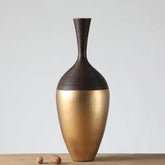 Hectarul - Vaza aurie si maro din polirasina 68 cm Yazhi