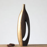 Hectarul - Vaza aurie si maro din polirasina 69 cm Yazhi